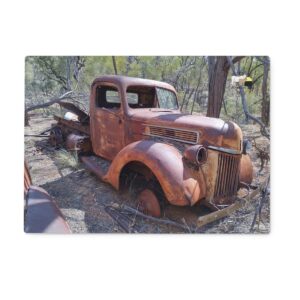 Antique Truck Glass Cutting Board