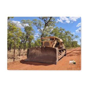D9 Dozer Glass Cutting Board
