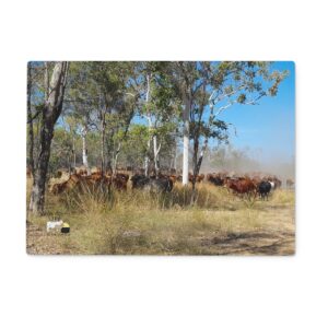 Mustering Time Glass Cutting Board