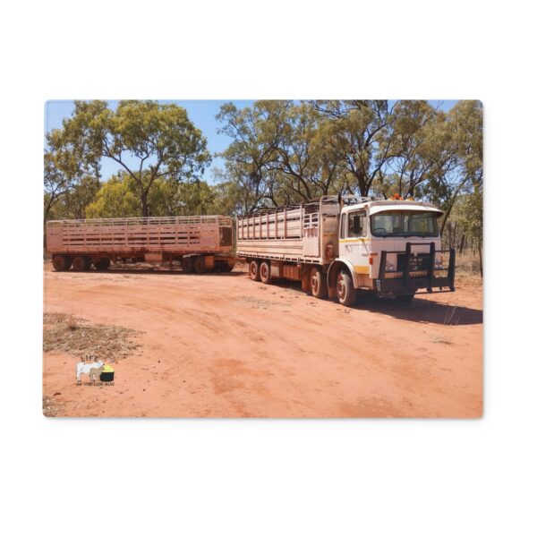Trucking Time Glass Cutting Board