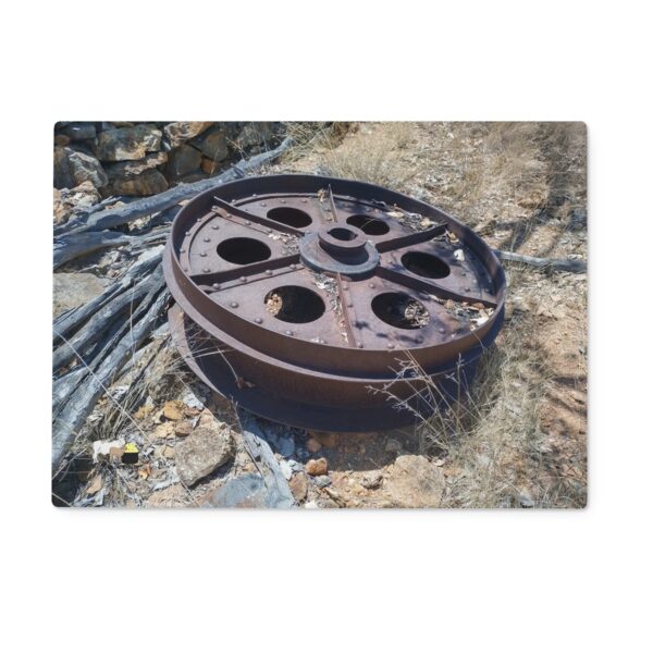 Turning The Wheel Of Time Glass Cutting Board